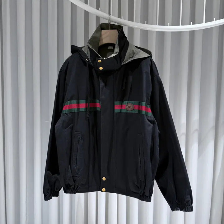 [BUNJANG] Gucci Reversible Cotton Nylon Zip-Up Jacket / ( S+ / 52 ) 구찌 리버서블 코튼 나일론 집업 자켓
