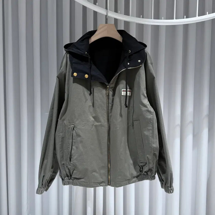 [BUNJANG] Gucci Reversible Cotton Nylon Zip-Up Jacket / ( S+ / 52 ) 구찌 리버서블 코튼 나일론 집업 자켓