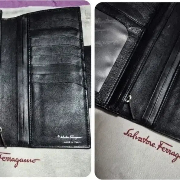 [BUNJANG] Ferragamo Embossed Gancini Leather Long Wallet / 페라가모 핸드폰 수납가능 엠보스드 간치니버클 패턴레더 장지갑