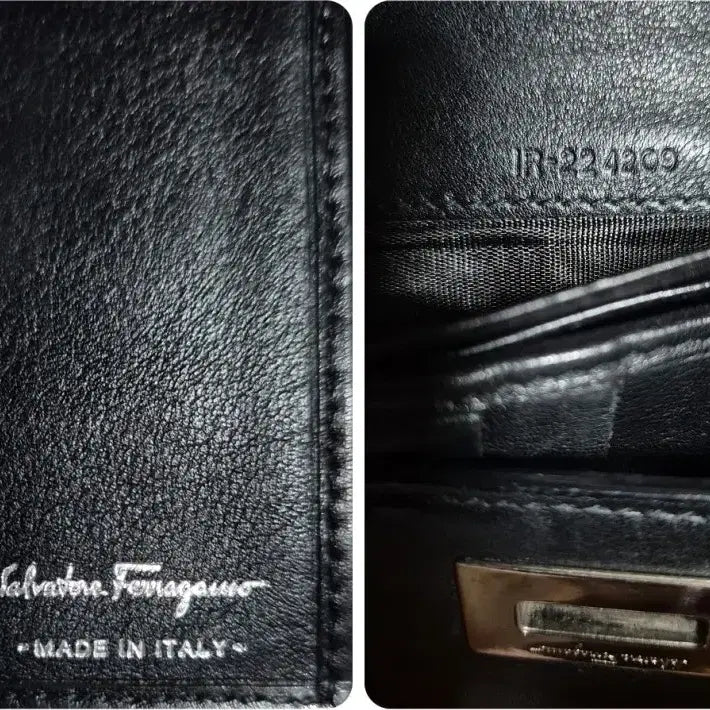 [BUNJANG] Ferragamo Embossed Gancini Leather Long Wallet / 페라가모 핸드폰 수납가능 엠보스드 간치니버클 패턴레더 장지갑