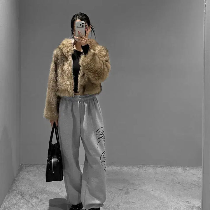[BUNJANG] VIVNLUV Hooded Faux Fur Short Jacket / 새상품 ] VIVNLUV 후드 퍼 숏 자켓