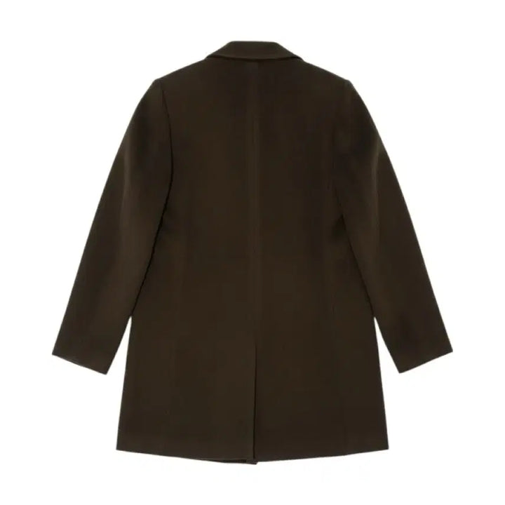 [BUNJANG] Stephanel Double-Breasted Wool Half Coat - Khaki / [S/44~55] 스테파넬 더블버튼 모직 하프 코트 카키