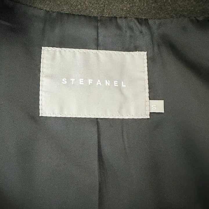 [BUNJANG] Stephanel Double-Breasted Wool Half Coat - Khaki / [S/44~55] 스테파넬 더블버튼 모직 하프 코트 카키