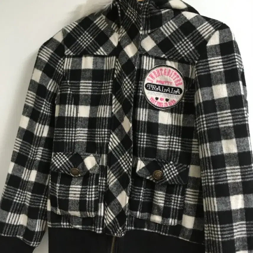 [BUNJANG] Trarara Check Pattern Coat / 트랄라라 체크무늬 코트 갸루 라뗴갸루 오네갸루