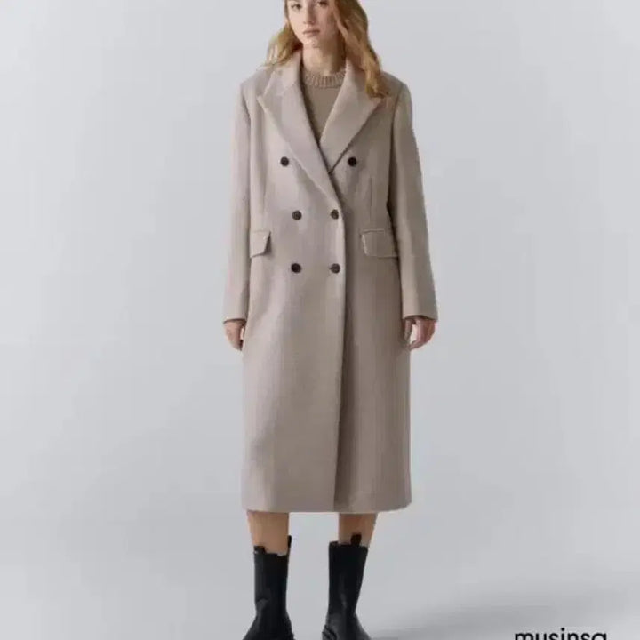 [SOLD OUT] 무신사 스탠다드 우먼즈 캐시미어 블렌드 더블 체스터 롱코트