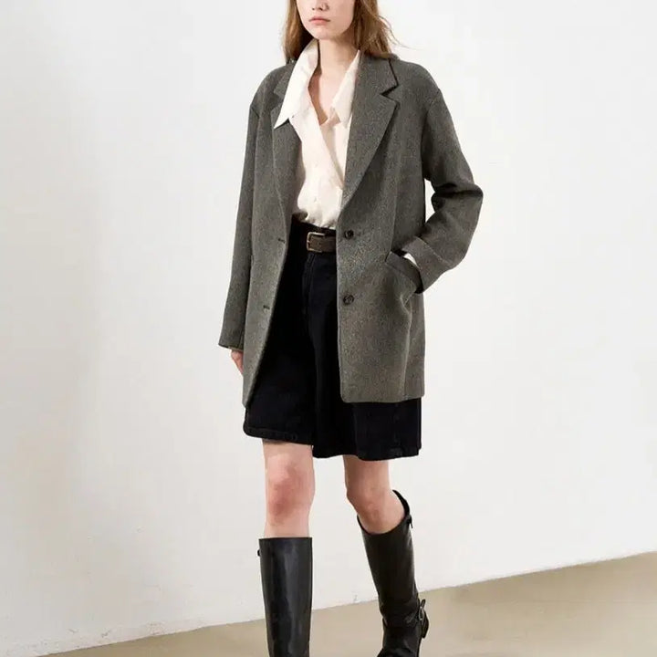 [BUNJANG] System Wool Blend Single Half Jacket / 한섬 시스템 자켓