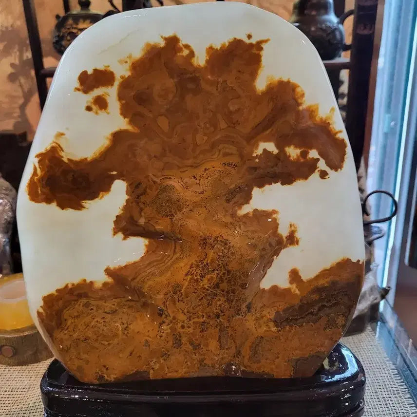 [BUNJANG] Natural Jade Stone with Wood Grain / 수석 나무 무늬 천연 옥석