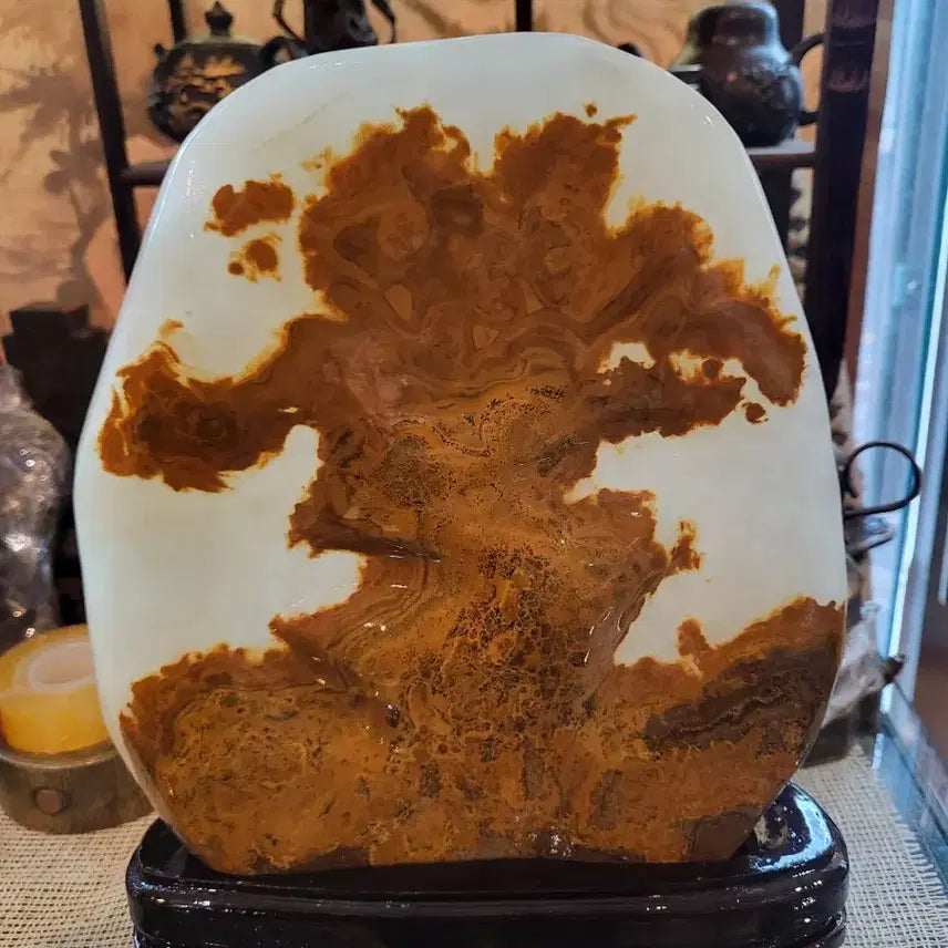 [BUNJANG] Natural Jade Stone with Wood Grain / 수석 나무 무늬 천연 옥석