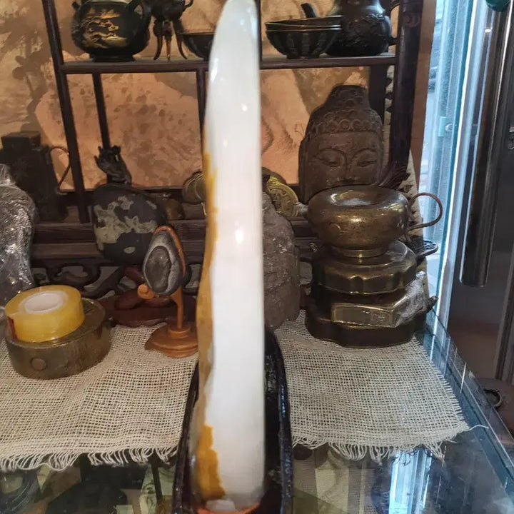 [BUNJANG] Natural Jade Stone with Wood Grain / 수석 나무 무늬 천연 옥석