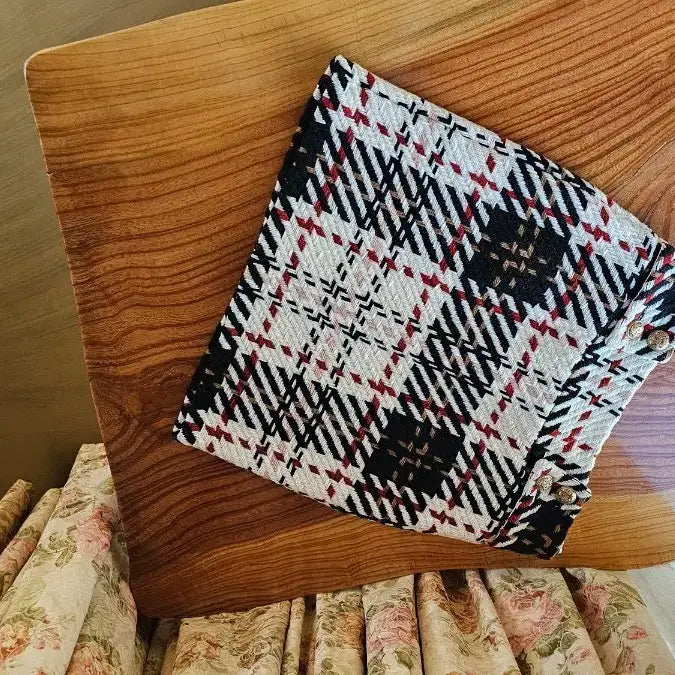 [BUNJANG] Tweed Check Mini Skirt / 트위드 체크 미니 스커트