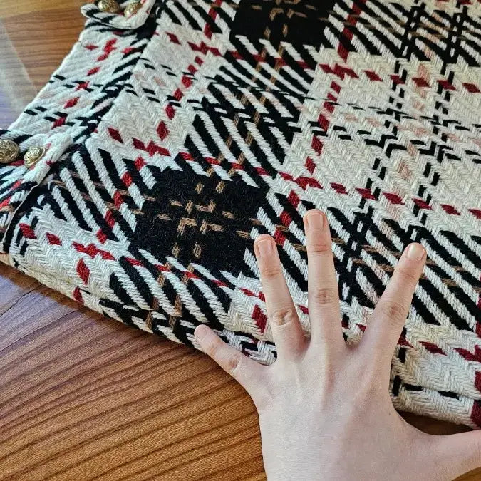 [BUNJANG] Tweed Check Mini Skirt / 트위드 체크 미니 스커트