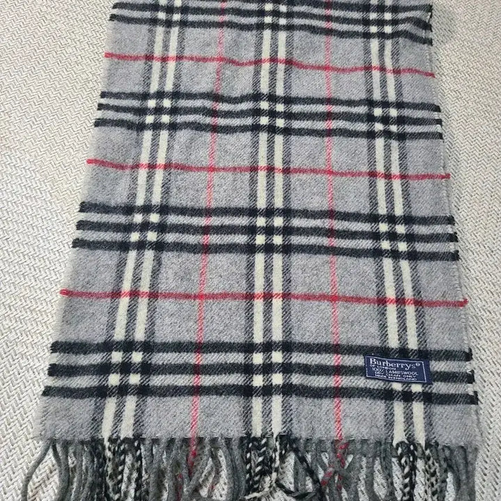 [BUNJANG] Burberry Classic Check Muffler Gray / 버버리 클래식 체크 머플러 그레이