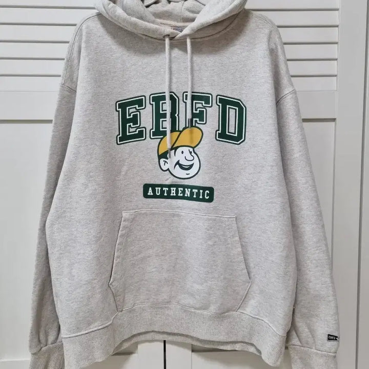 [BUNJANG] Ebbets Field Authentic Hooded Sweatshirt Oatmeal L Size / 이벳필드 어센틱 후드티. 오트밀. L사이즈-상태 아주 좋음