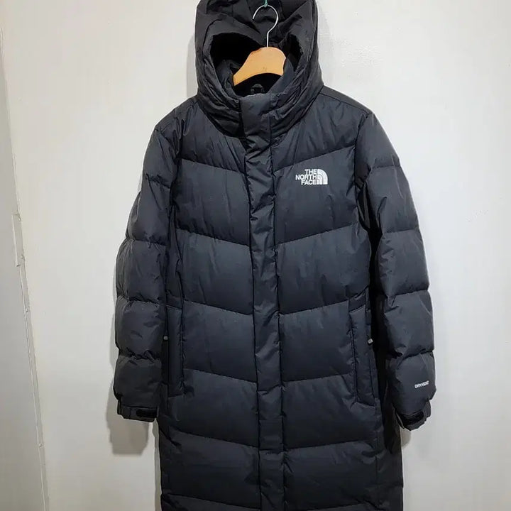 [BUNJANG] Long Down Coat / (L) 노스페이스 롱패딩 점퍼 진회색 거위털 후드 구스다운코트