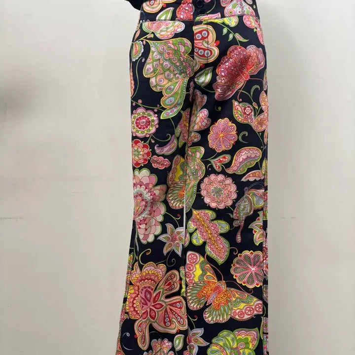 [BUNJANG] Escada Floral Print Pants / 에스카다 플라워 나염 패턴 바지