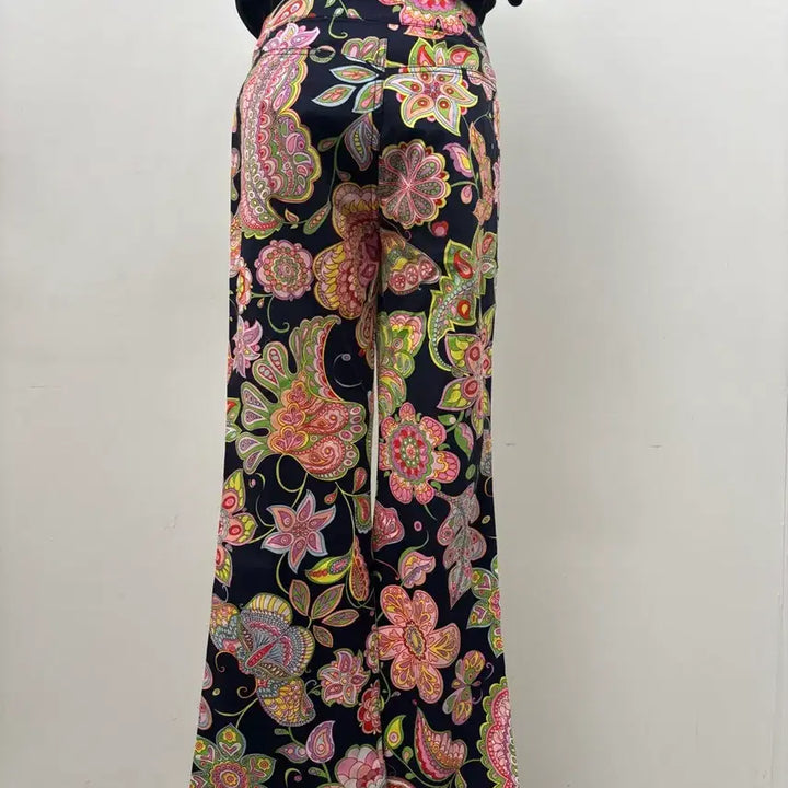 [BUNJANG] Escada Floral Print Pants / 에스카다 플라워 나염 패턴 바지