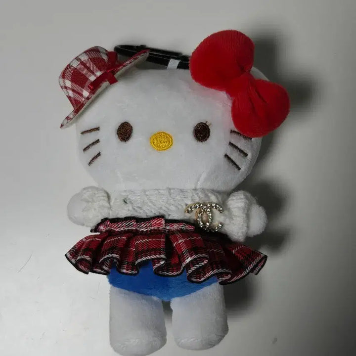 [BUNJANG] Chanel Kitty Knit Keyring / *파격세일*샤넬 체크무드 니트 키티 키링