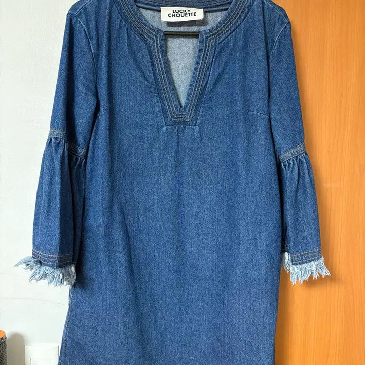 [BUNJANG] Lucky Chouette Denim Tunic / 럭키슈에뜨 데님 튜닉 프린지 장식