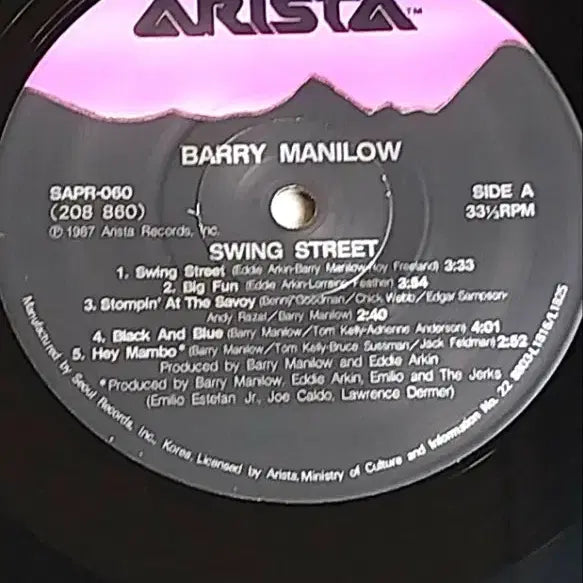[BUNJANG] Barry Manilow SWING Street Vinyl LP / [LP] 베리 매닐로우 "SWING street" 바이닐 (88년)