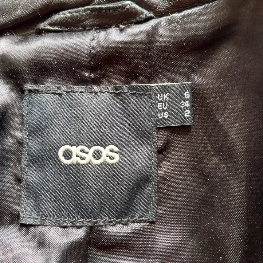 [BUNJANG] ASOS Black Leather Jacket / ASOS  블랙 가죽 자켓