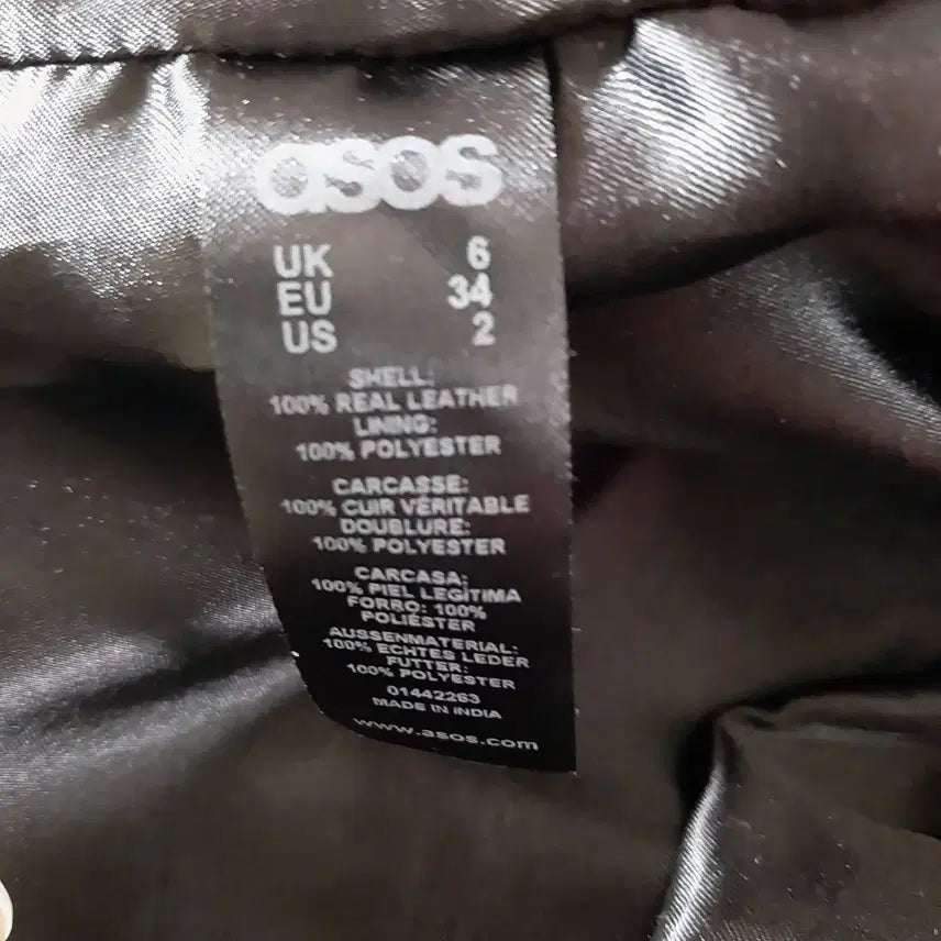 [BUNJANG] ASOS Black Leather Jacket / ASOS  블랙 가죽 자켓