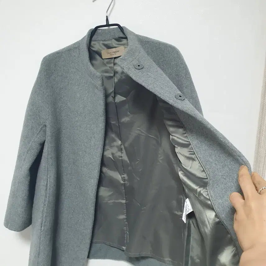 [BUNJANG] Olivia Hassler Gray Wool Coat S / 모89%,새상품수준)Olivia Hassler 회색 울 코트 s