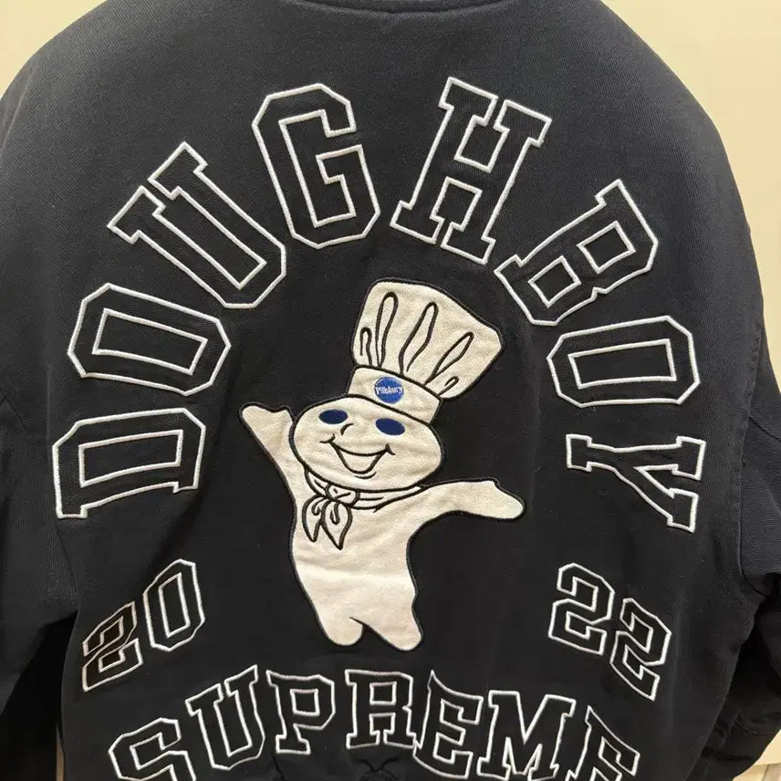 [BUNJANG] Supreme Mitchell &amp; Ness Doughboy Varsity Jacket / 슈프림 미첼앤네스 도우보이 바시티 자켓 블랙
