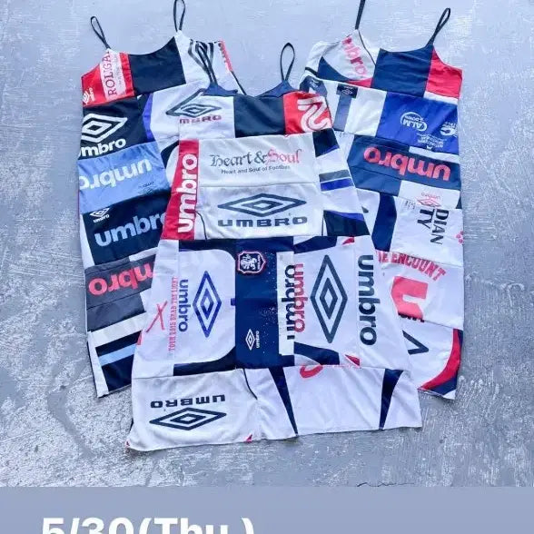 [BUNJANG] U Remake Umbro Dress + T-Shirt / 반택포 U 리메이크 의류 엄브로 원피스+티셔츠 판매 서브컬쳐 리사이클