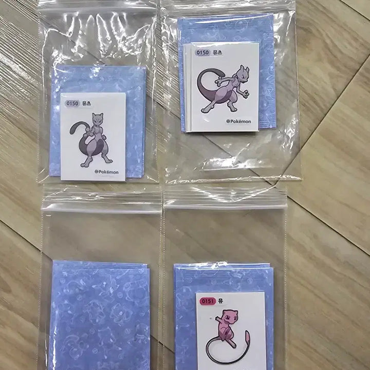 [BUNJANG] Pokemon Mew & Mewtwo Sticker Unsealed Set / 포켓몬띠부씰  뮤 뮤츠  3자리 개봉세트