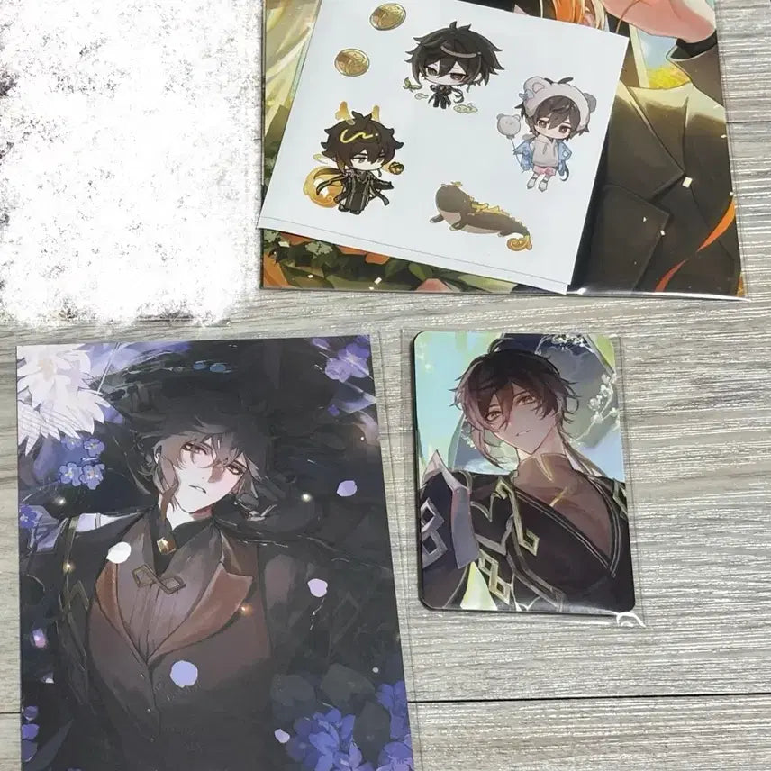 [BUNJANG] Genshin Zhongli Birthday Party Event Bundle Set / 원가이하) 원신 종려 생일카페 생카 전프레 일괄