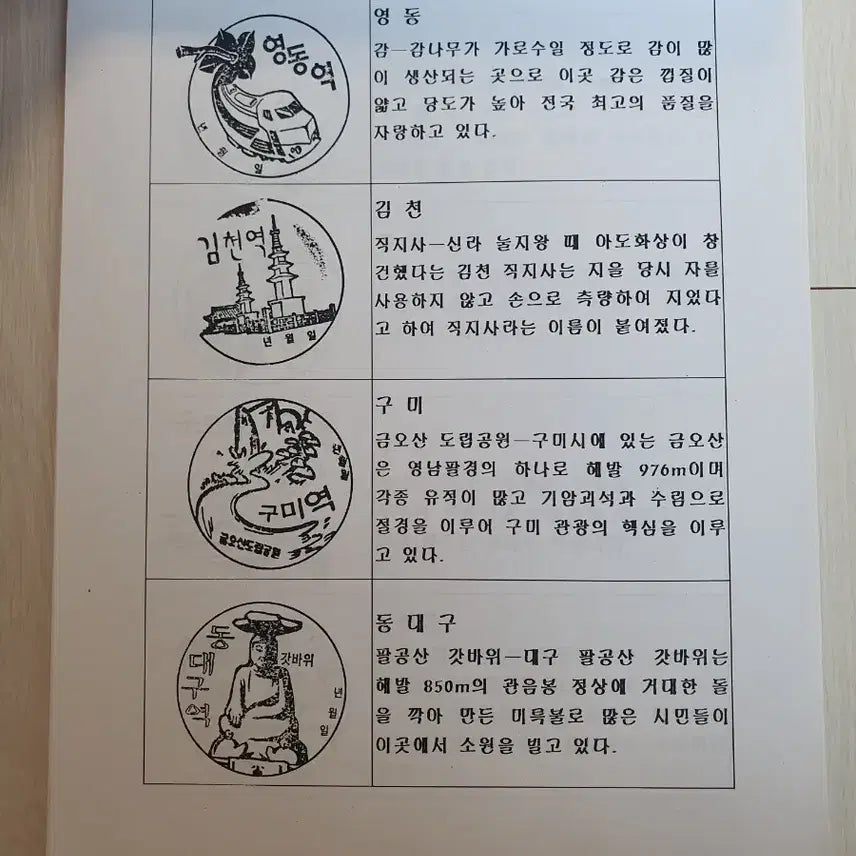 [BUNJANG] Korean Railroad Travel Commemorative Stamp Collection 1999 / 철도여행 기념 고무인 모음집 1999년