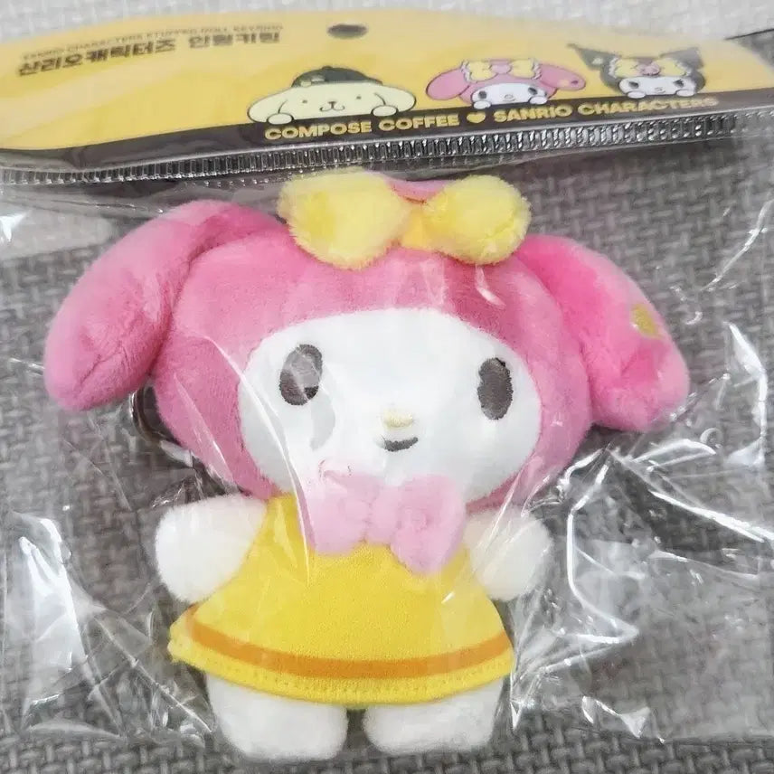 [BUNJANG] Compose Coffee x Sanrio My Melody Doll Keyring / 새상품)컴포즈커피X산리오 콜라보(마멜 인형키링)판매