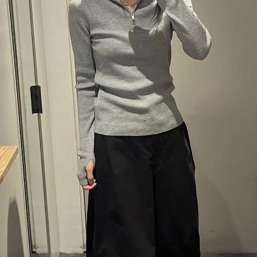 [BUNJANG] COS Ribbed Wool Half Zip Top / 새상품)cos 리브드 울 하프 집 탑