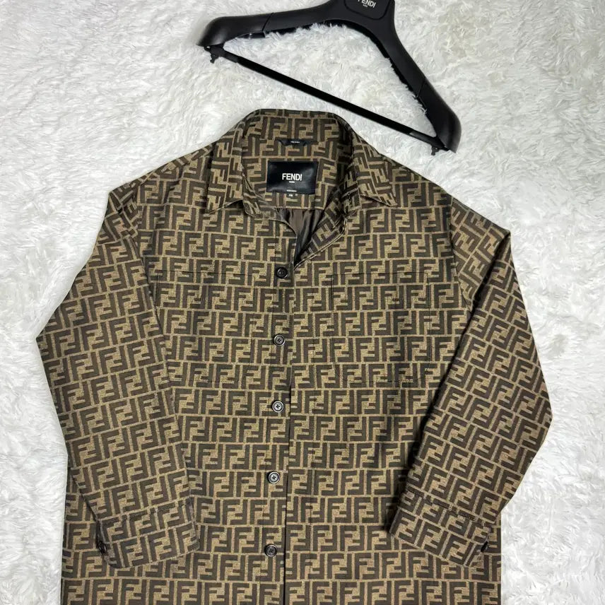[BUNJANG] Fendi FF Logo Jacquard Shirt Jacket / [새상품급]펜디 FF로고 자카드 셔츠 자켓