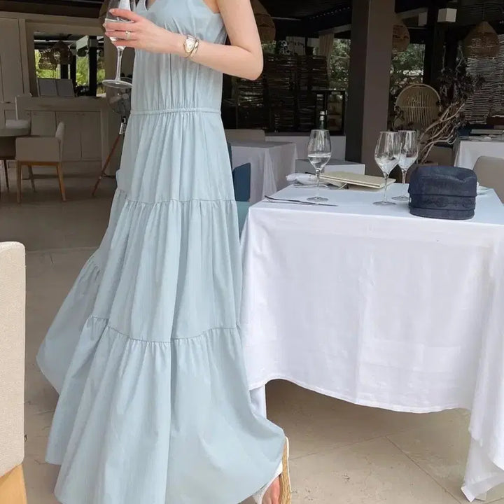 [BUNJANG] The Row Saint-Tropez Dress (Blue) / 더로랑 셍트로페 드레스 원피스(블루)