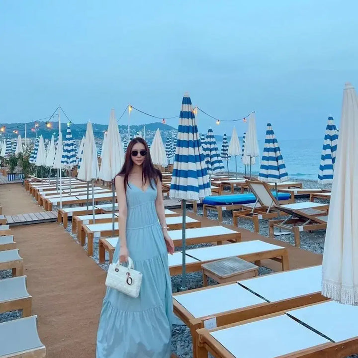 [BUNJANG] The Row Saint-Tropez Dress (Blue) / 더로랑 셍트로페 드레스 원피스(블루)