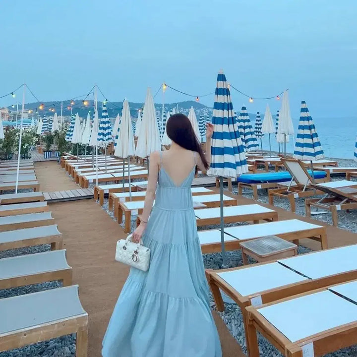 [BUNJANG] The Row Saint-Tropez Dress (Blue) / 더로랑 셍트로페 드레스 원피스(블루)