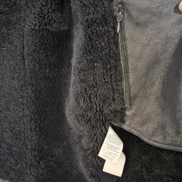 [BUNJANG] Theory Black Shearling Coat / 띠어리 블랙 무스탕 코트