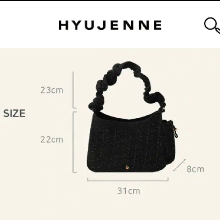 [BUNJANG] HYUJENNE Rina Tweed Bag / HYUJENNE 리나 트위드백 블랙