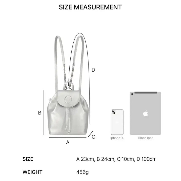 [BUNJANG] Alice Masha Benny Backpack Silver / [거의새거] 엘리스마샤 베니 백팩 실버