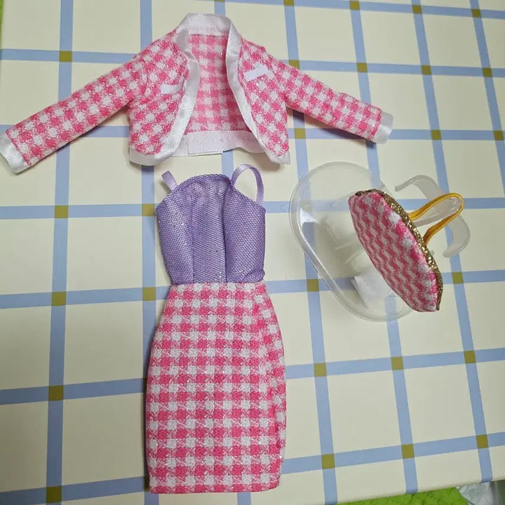 [BUNJANG] Mimi Doll Outfit Set / 미미인형 옷 ( 원피스 + 마이 + 모자 )