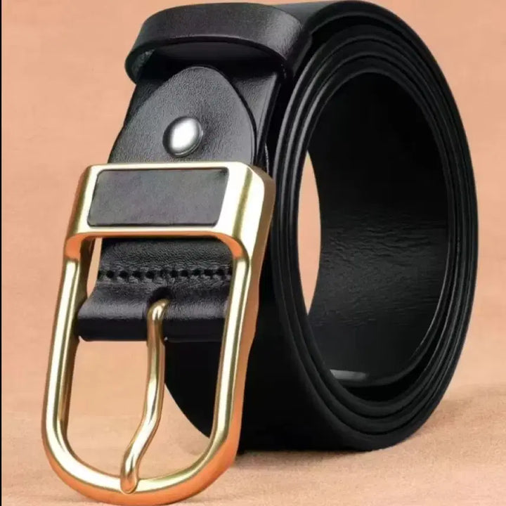 [BUNJANG] Black Leather Manual Buckle Belt / 새제품 남성용 블랙 가죽 수동벨트(개당가격)