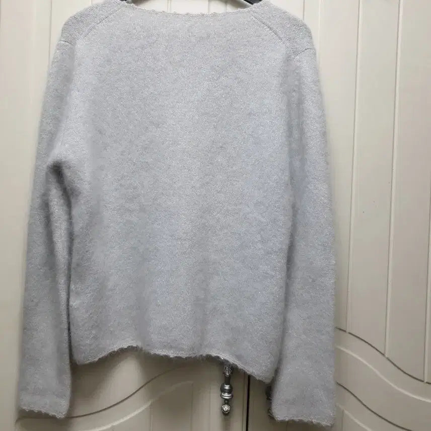 [BUNJANG] Angora Cardigan - Silver Gray 55 Size / Japan 앙고라 가디건 은회색 55사이즈