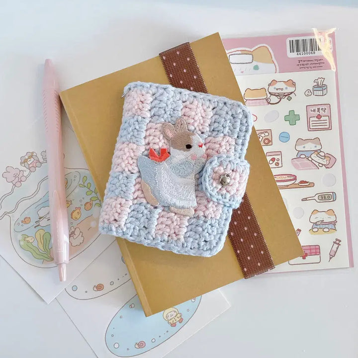 [BUNJANG] Chione Bunny Diary Card Wallet Photocard Holder / [오픈형] 치오네 버니 다이어리 카드지갑 - 뜨개 핸드메이드 포토카드 -