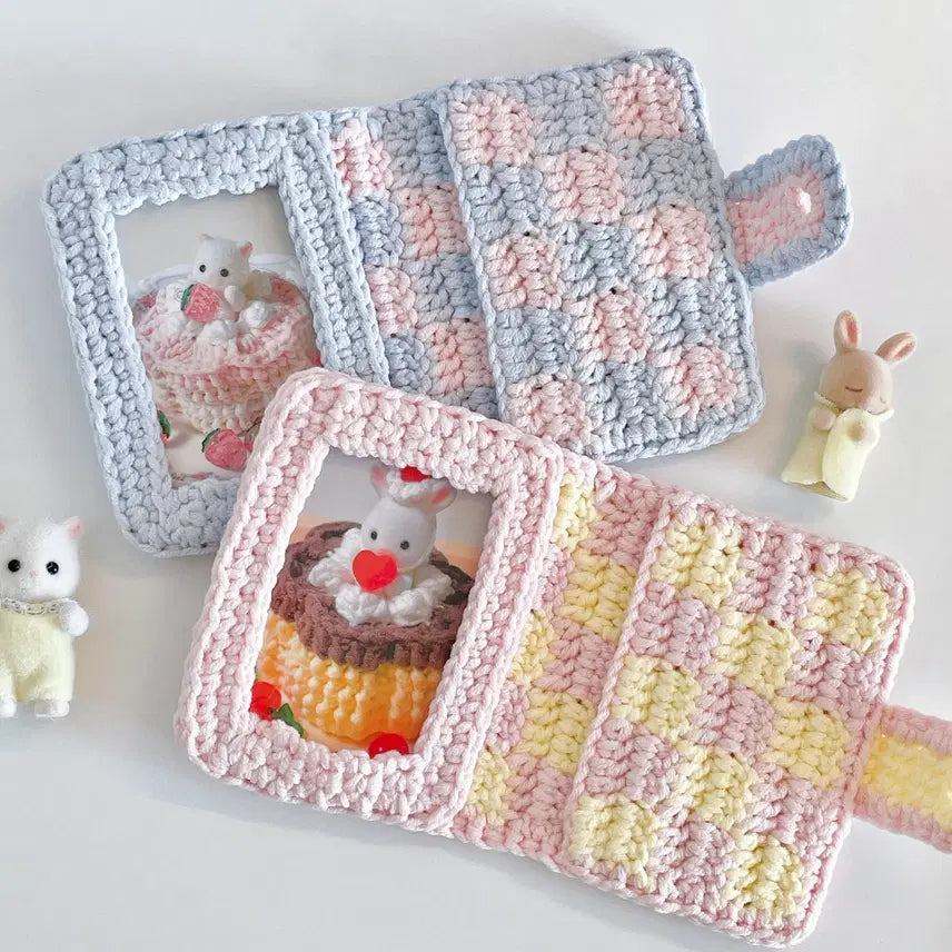 [BUNJANG] Chione Bunny Diary Card Wallet Photocard Holder / [오픈형] 치오네 버니 다이어리 카드지갑 - 뜨개 핸드메이드 포토카드 -