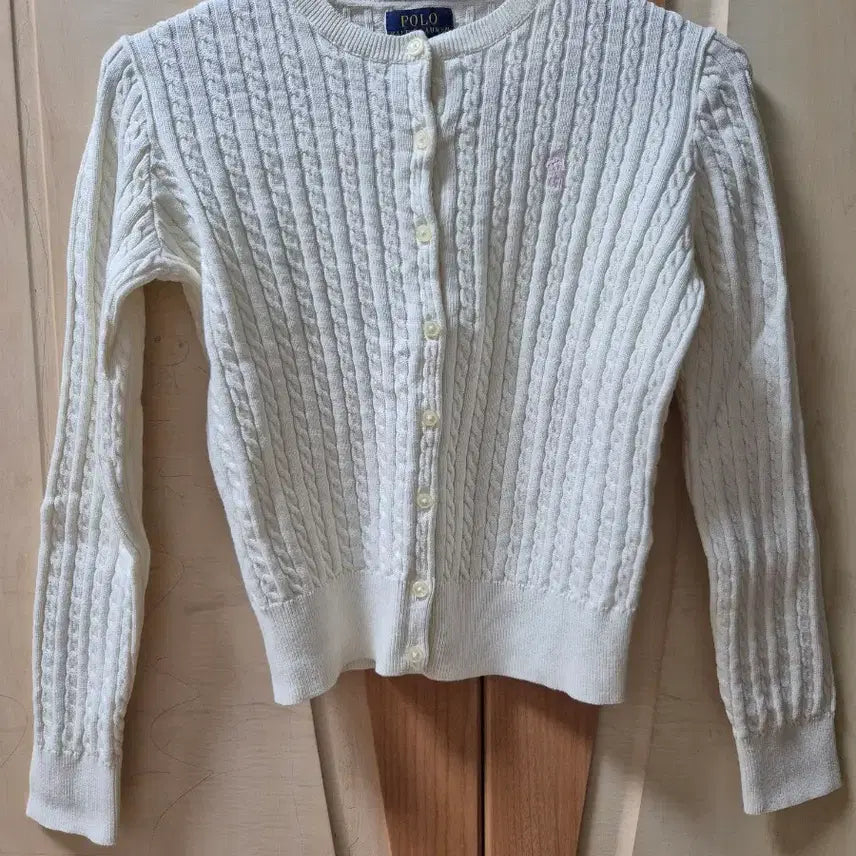 [BUNJANG] Polo Ralph Lauren Cardigan White (L) / 폴로 랄프로렌 가디건 화이트 L(12-14)