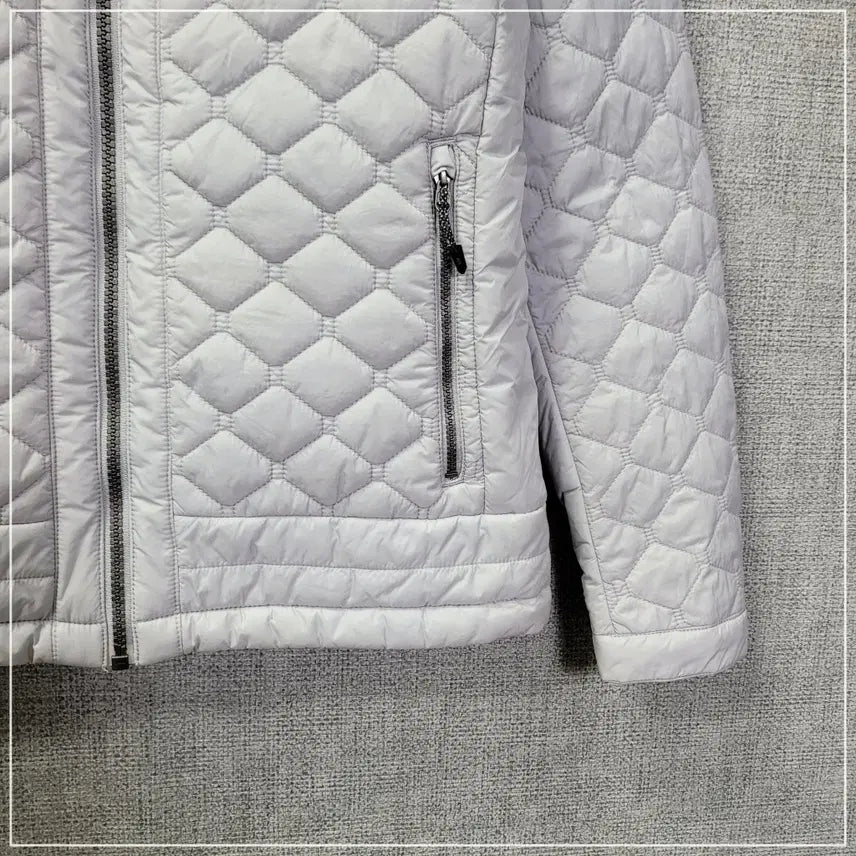 [BUNJANG] K2 Silver Gray Quilted Padded Jacket (Women's Size 95) / 9. K2 실버그레이 퀄팅 패딩집업자켓 여성95