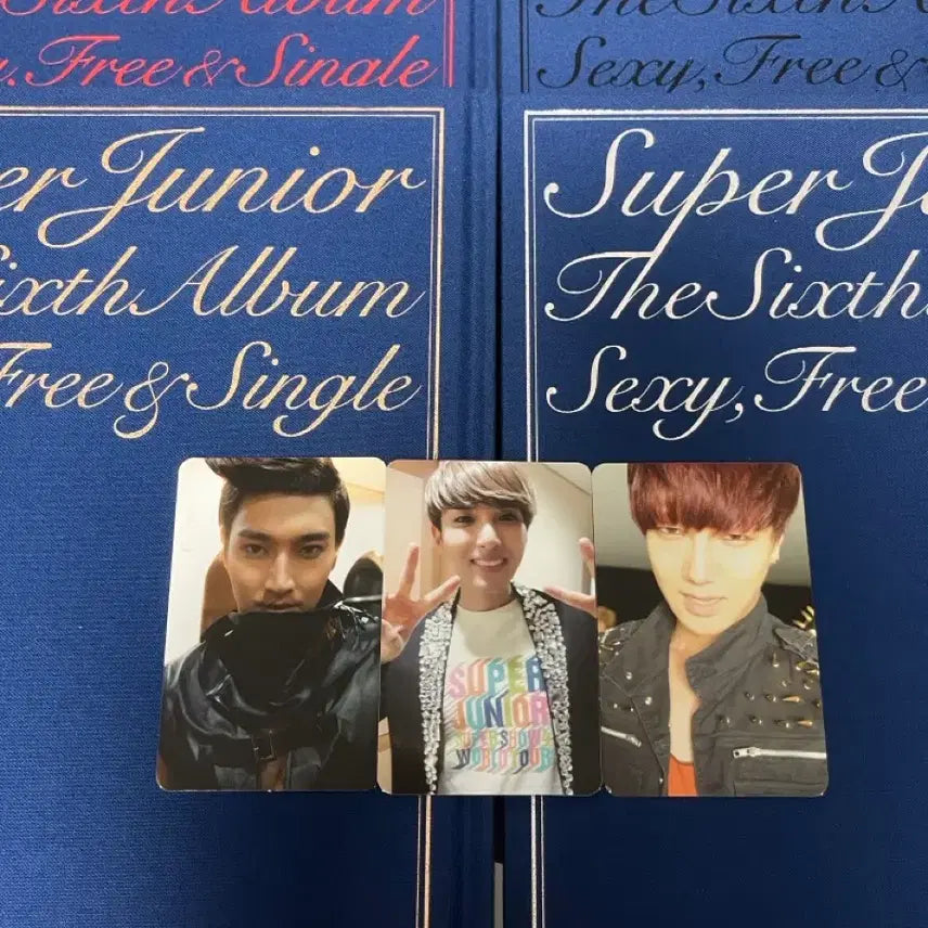[BUNJANG] Super Junior Sexy, Free &amp; Single Album Bundle Set / 슈퍼주니어6집 양장본 전색상 포카 일괄