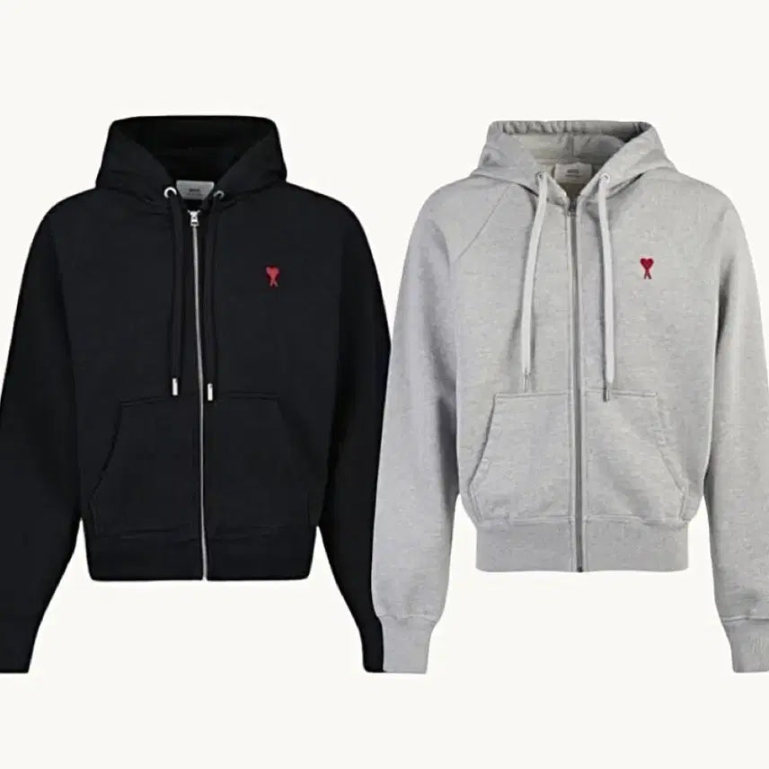 [BUNJANG] Ami Zip-Up Hoodie Sealed / 아미(Ami) 후드집업(미개봉새상품)