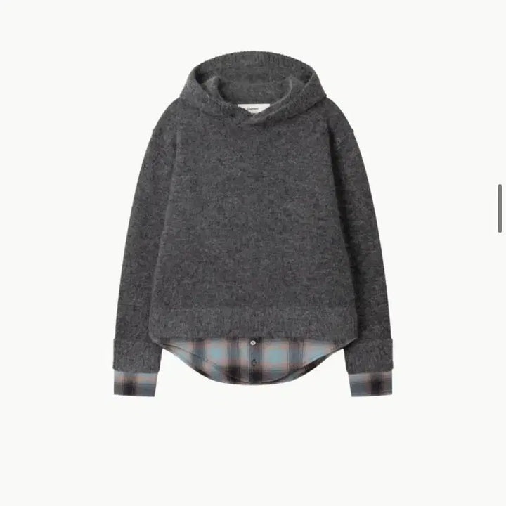 [BUNJANG] Lundy Layered Hood Knit Grey (Charcoal) M / 런디 lundy 레이어드 후드 니트 그레이 (차콜) M